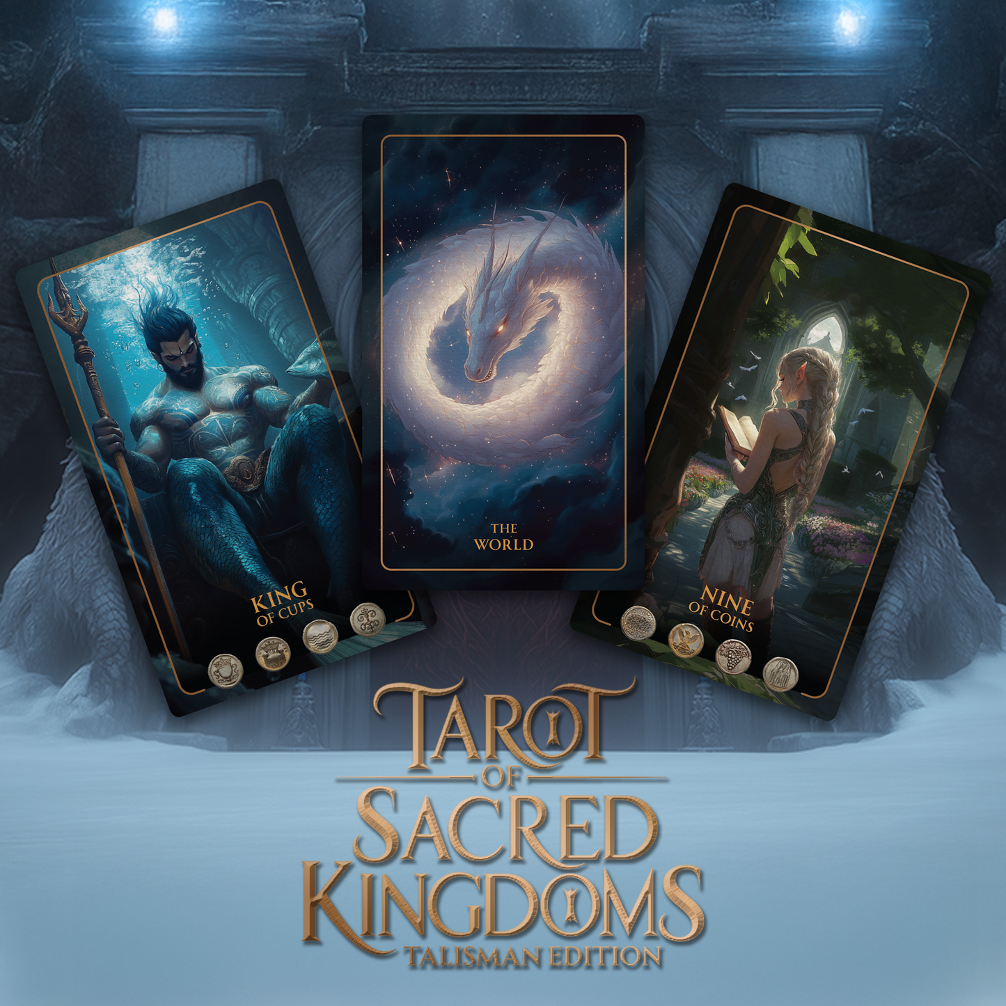 TALISMAN Edition of Tarot of Sacred Kingdoms Deck & Guidebook TALISMAN Edition of Tarot of Sacred Kingdoms Deck & Guidebook
