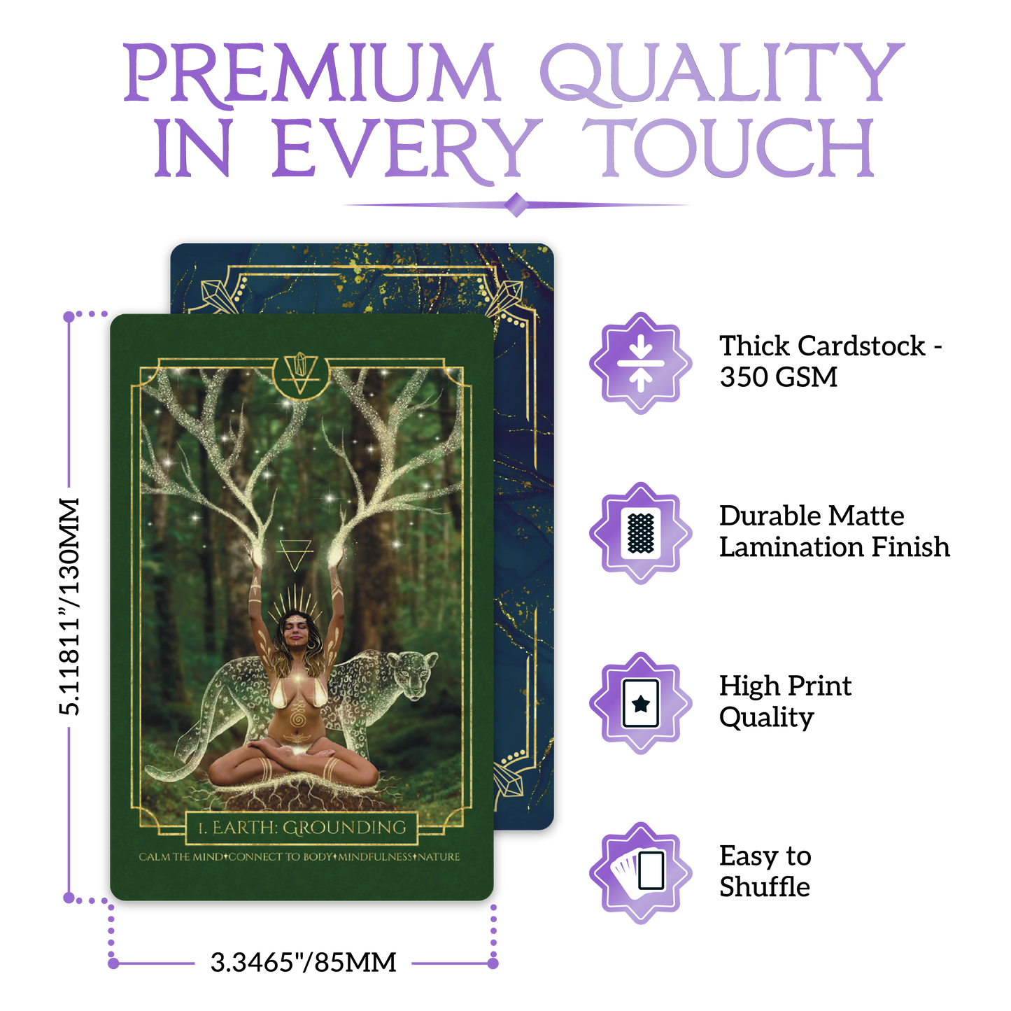 Elemental Empath Oracle | oracle cards and oracle deck with guidebook | beginner & advanced readers